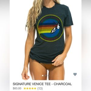aviator nation signature venice tee - charcoal